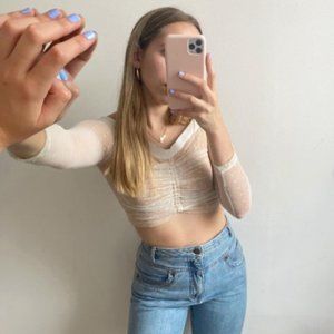 Polkadot Sheer Crop Top